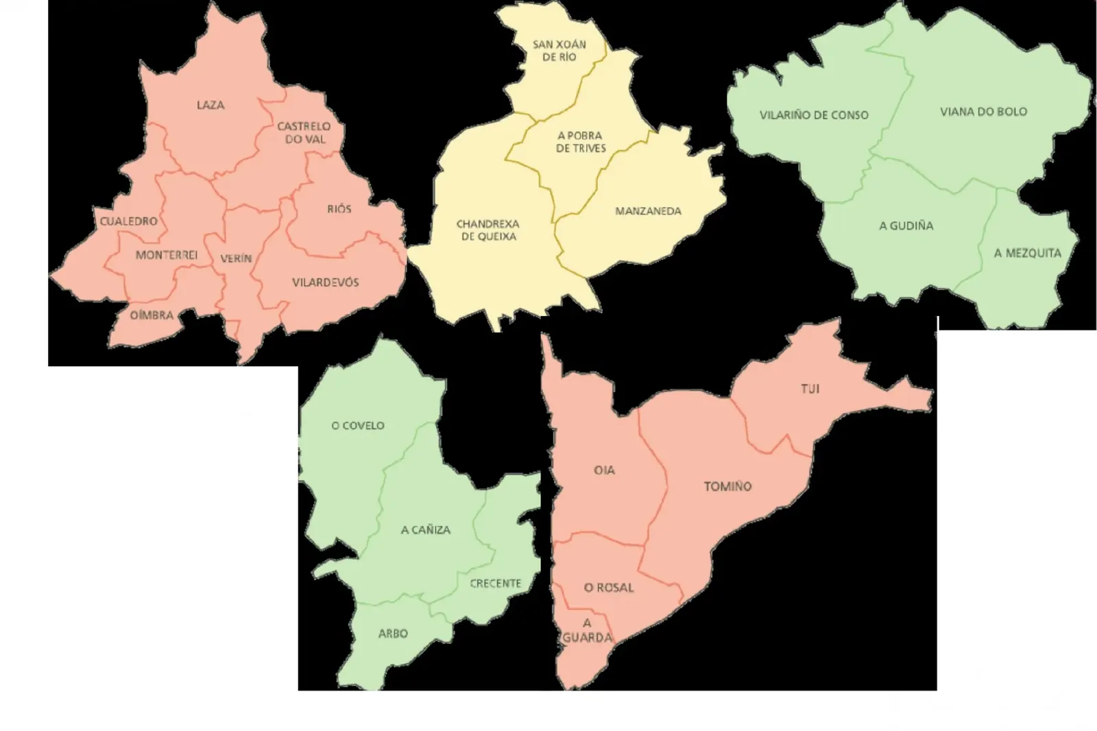Mapa de ruta de reparto Martes