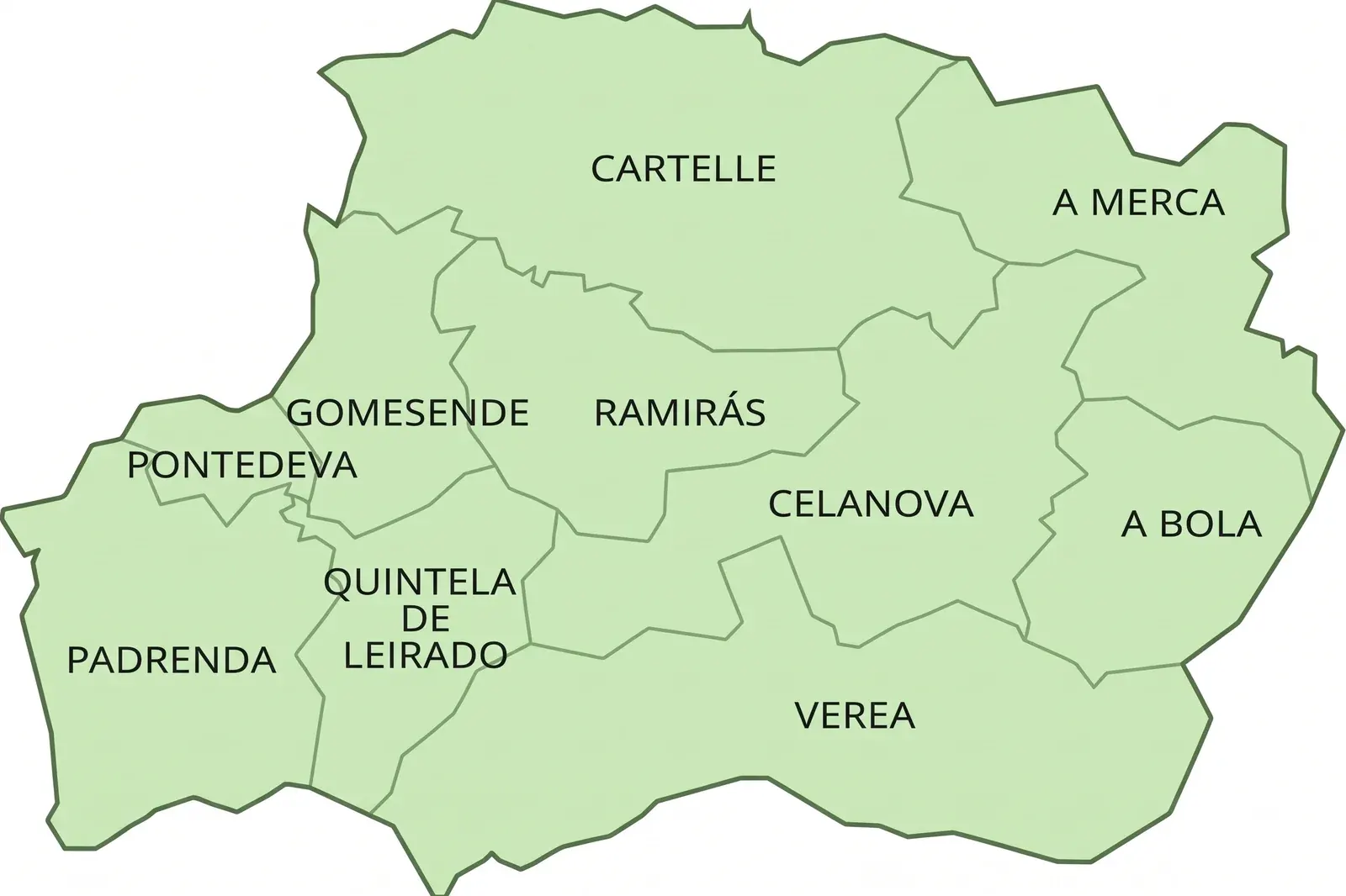 Mapa de ruta de reparto Lunes